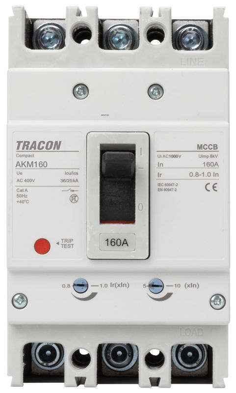 Tracon AKM1-40 Kompakt megszakító 3P,40A,Ir=In,400/415V,50/60Hz,Icu=36kA,Ics=25kA - Image 3