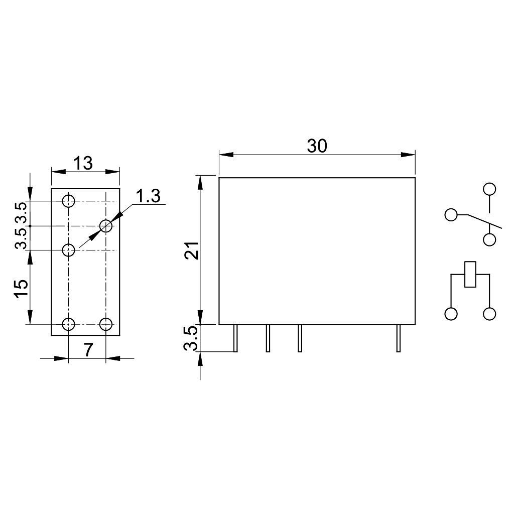Tracon PR110-1V10A Print relé 110V DC / 1×CO - Image 2