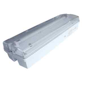 TRACON TLBV-18A Fénycsöves vészvilágító lámpatest, készenléti üzem 230V, 50Hz, T5, G5, 1×8W, 1h,2,4V/1,5Ah,Ni-Cd, IP65,
