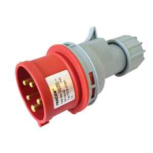 Tracon TICS-015H Ipari csatlakozó dugó,külső tömítőszelencével 16A,400V,3P+N+E,6h,IP44