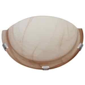 Tracon UFO-F-B Üveg oldalfali fél UFO lámpatest,bézs 230V,50Hz,E27,max.1×60W,D=300 mm