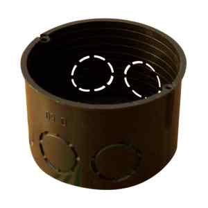 Tracon D60 Perforált szerelvénydoboz süllyesztett,sima,fekete 62×40mm