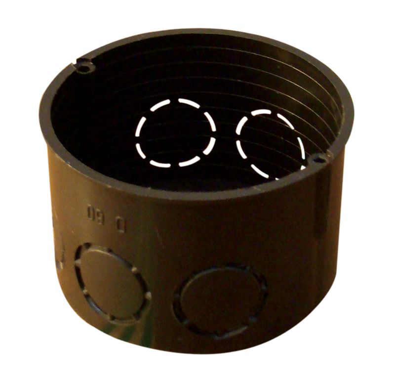 Tracon D60 Perforált szerelvénydoboz süllyesztett,sima,fekete 62×40mm