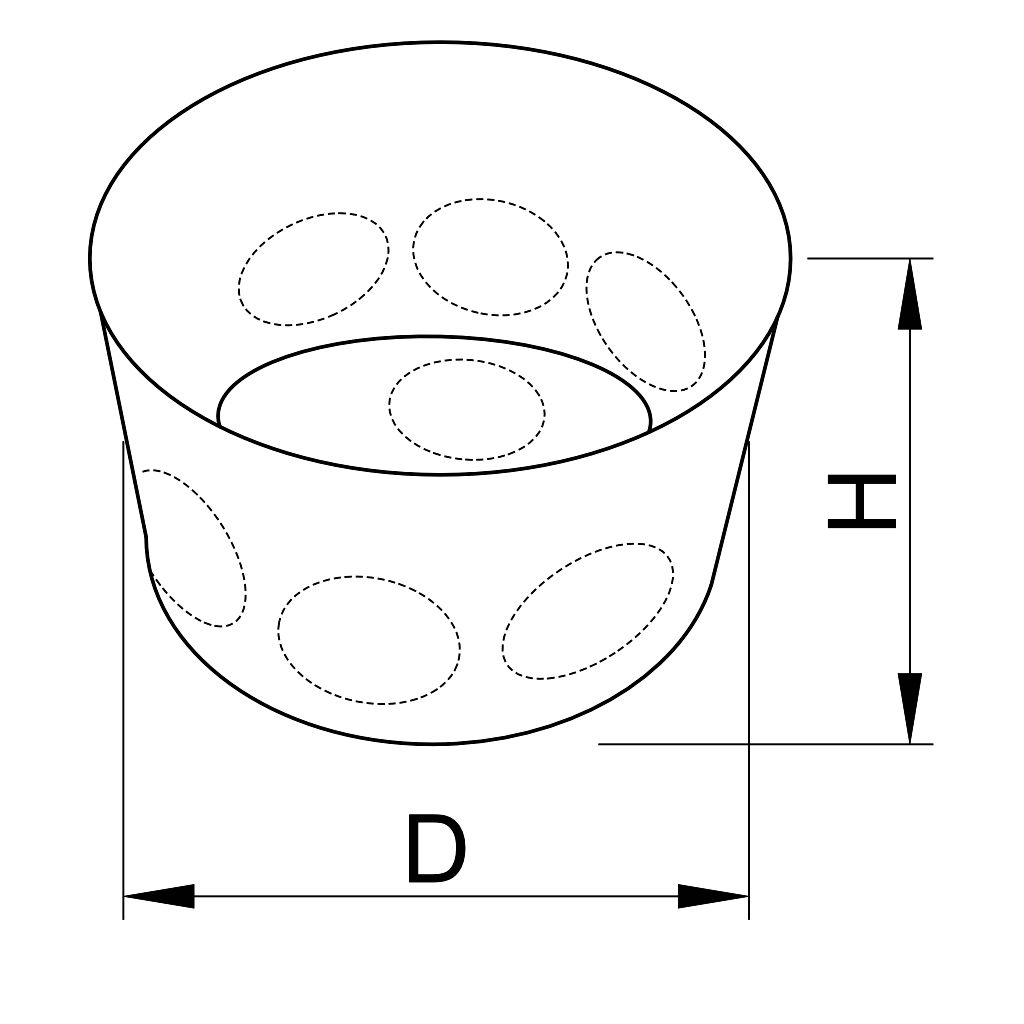 Tracon D60 Perforált szerelvénydoboz süllyesztett,sima,fekete 62×40mm - Image 2