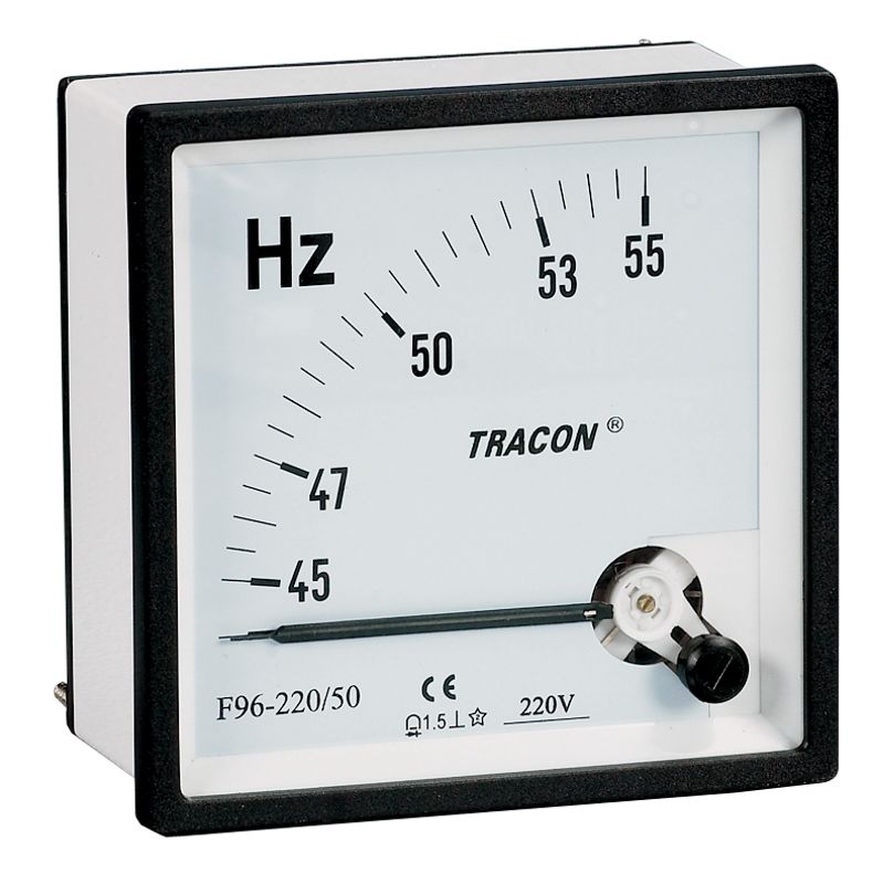 Tracon F48-220/50 Frekvencia mérő 48×48mm,230V / 45-65Hz