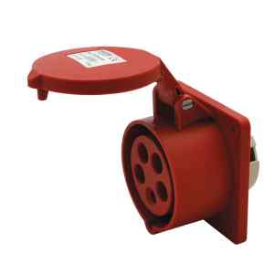 Tracon TICS-415 Beépíthető egyenes ipari csatlakozóaljzat 16A,400V,3P+N+E,6h,IP44