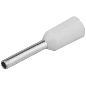 Tracon E070 Szigetelt érvéghüvely,ónozott elektrolitréz,fehér 0,75mm²,L=18,4mm
