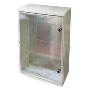 Tracon TME806026T Műanyag elosztószekrény átlátszó ajtóval HxWxD=800x600x260mm,IP65,IK10,1000V AC/DC,RAL7035