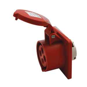 Tracon TICS-414 Beépíthető egyenes ipari csatlakozóaljzat 16A,400V,3P+E,6h,IP44