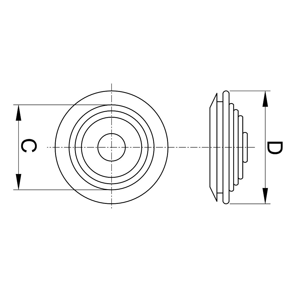 Tracon TQBY2-GB Gumi bevezető kötődobozhoz 23×29mm - Image 2