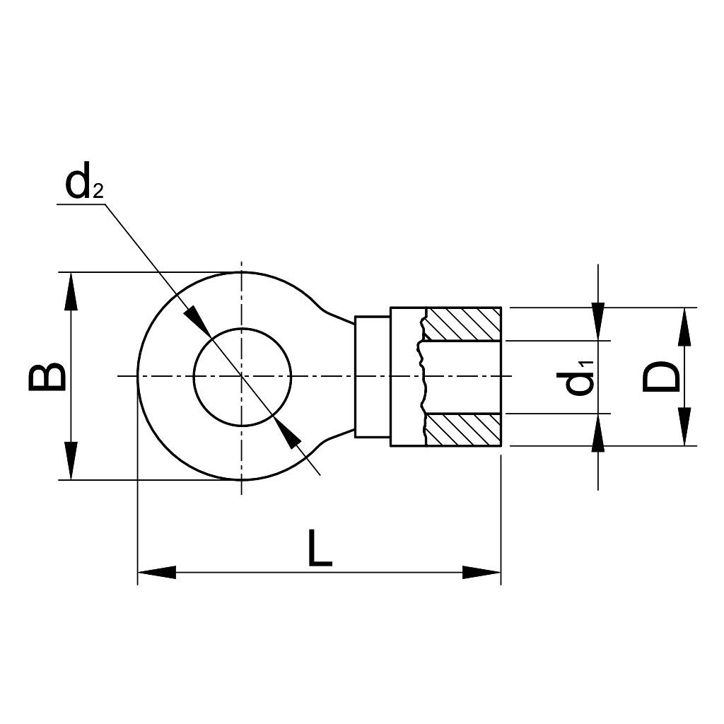 Tracon KSZ8 Szigetelt szemes saru,ónozott elektrolitréz,kék 2,5mm²,M8,PVC - Image 2