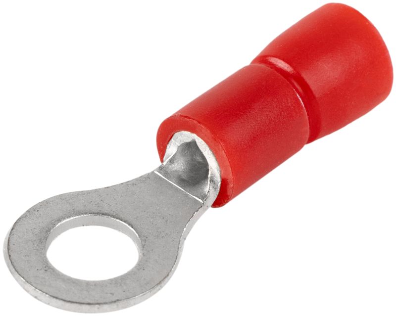 Tracon PSZ4 Szigetelt szemes saru,ónozott elektrolitréz,piros 1,5mm²,M4,PVC