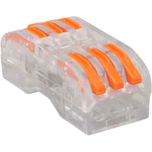 Tracon OVOTT33 Csavar nélküli vezetékösszekötő,toldó,nyitható,átlátszó 0,5-4mm²,32A,400VAC 3P