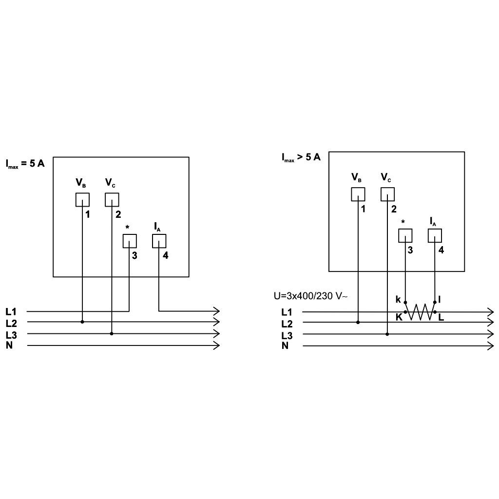 Tracon CF72-0,5/3 Teljesítménytényező mérő, háromfázisú 72×72mm, 400V AC, 0,5 - Image 3
