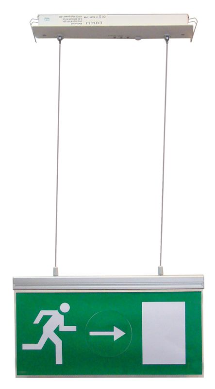 Tracon EXIT-03-J Élvilágítós LED kijáratjelző ragasztható piktogramokkal 230V,50Hz,18×LED,3h,3,6V / 900mAh,Ni-Cd