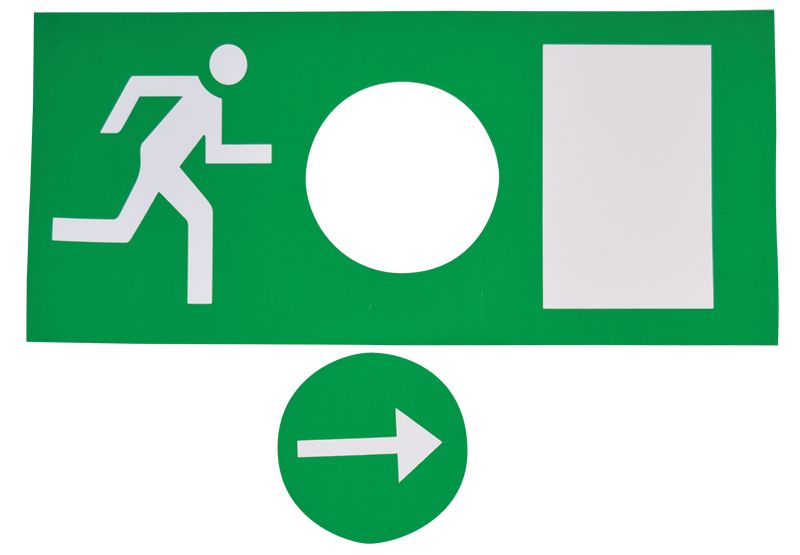 Tracon EXIT-03-J Élvilágítós LED kijáratjelző ragasztható piktogramokkal 230V,50Hz,18×LED,3h,3,6V / 900mAh,Ni-Cd - Image 4