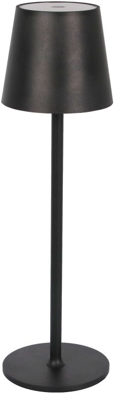 Tracon RLM Asztali akkumulátoros LED díszlámpa,fém,fekete 3.5W,3000K,3,7V,3600 mAh,Li-Ion,200lm,10h,IP20