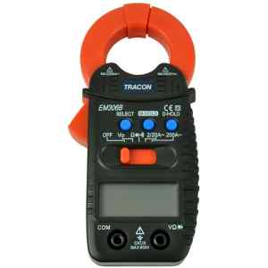 Tracon EM306B Digitális lakat fogó DCV,ACV,ACA 200A,OHM