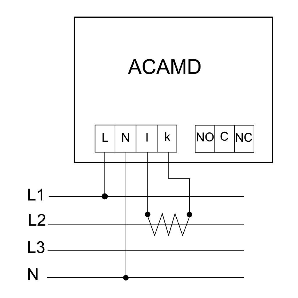 Tracon ACAMD-P-96 Digitális ampermérő áramváltós méréshez relékimenettel 96×96mm,5A AC - Image 2