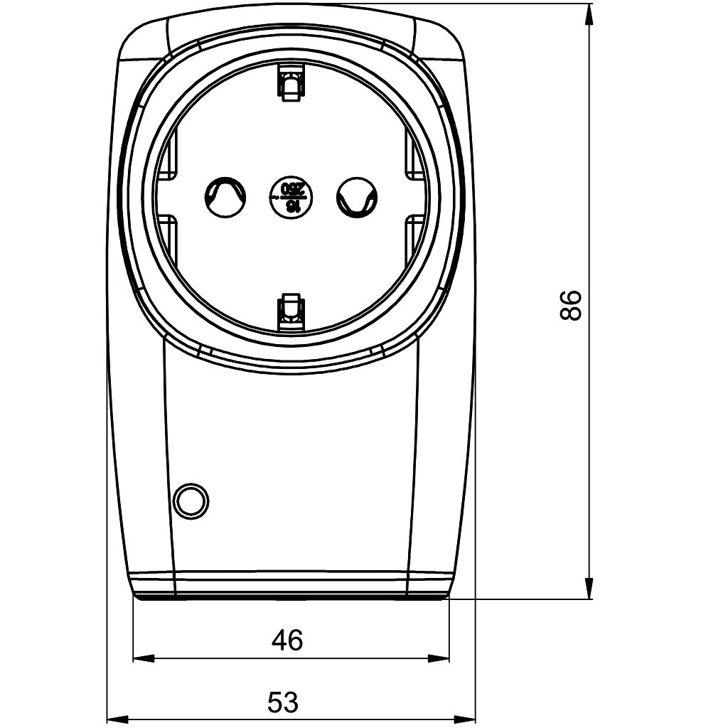 TRACON USBD Csatlakozóaljzat adapter 2 dbUSB porttal, fehér 85-265 VAC 50/60 Hz; USB: 5 VDC, max. 2,1 A - Image 2