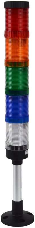Tracon NYG3-50RYGBW Fényjelző oszlop,függőleges alap,AC230V,5 R,Y,G,B,W,IP65