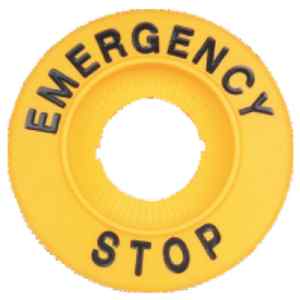 Tracon NYG3-ES60H EMERGENCY STOP lap,magasított d=60mm,h=8mm,ABS