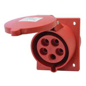 Tracon TICS-325 Beépíthető ferde ipari csatlakozóaljzat 32A,400V,3P+N+E,6h,IP44