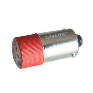 Tracon NYGL-AC400R LED-es jelzőizzó,piros 400V AC,Ba9s