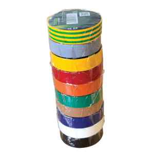 Tracon SZIG-SET10-15 Szigetelőszalag válogatás különböző színekben,10 db/cs 10m×15mm,PVC,0-90°C,40kV/mm