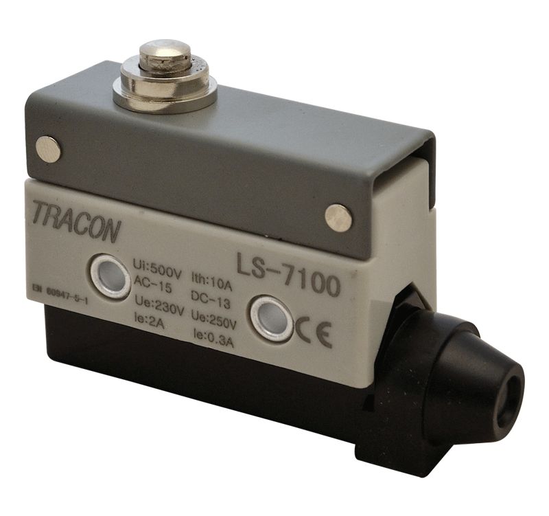 Tracon LS7100 Helyzetkapcsoló,ütközős 1xCO,2A/230V AC-15,0,3A/250V DC-13,IP40