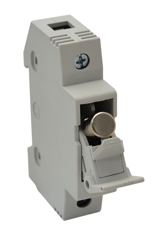 Tracon HBA-1P-32 Szakaszolókapcsoló-biztosító hengeres bizt.hoz,maszkolható 32A,10x38mm; Un=230V/400V - Image 3