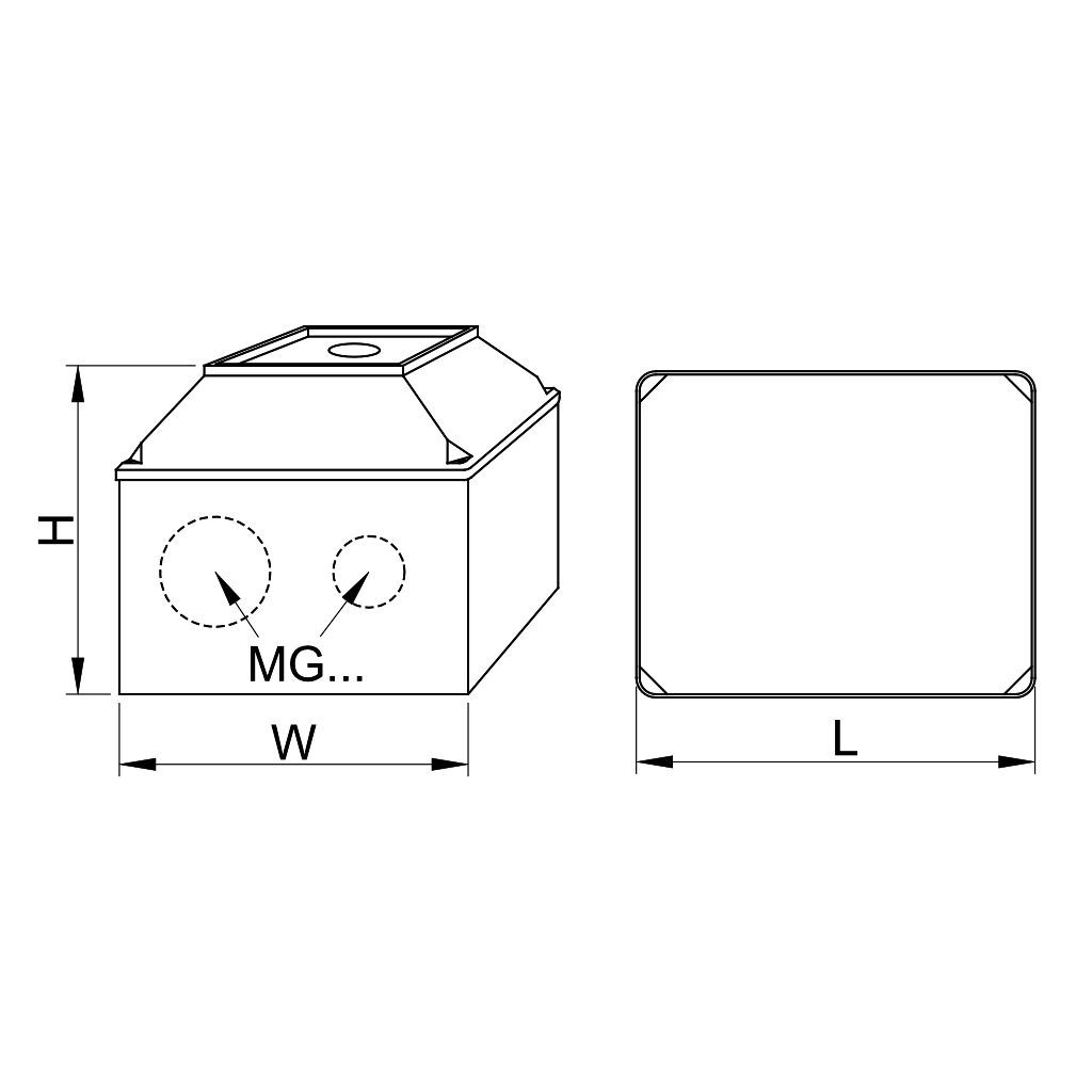 Tracon TK-129/4T65 Tokozott kézikapcsoló,BE-KI 400V,50Hz,125A,4P,30kW,88×88mm,90°,IP65 - Image 2