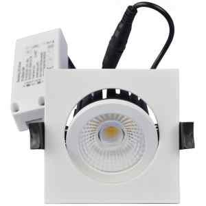 Tracon DLNCOBD13W Négyzet alakú LED mélysugárzó,forgatható 230 V,50Hz,13W,4000K,1210lm,60°,IP65,EEI=F