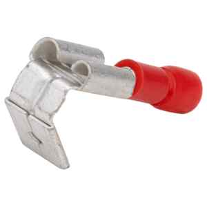Tracon PCSE Szigetelt rátolható csatlakozó csap+hüvely,sárgaréz,piros 6,3×0,8mm,1,5mm²
