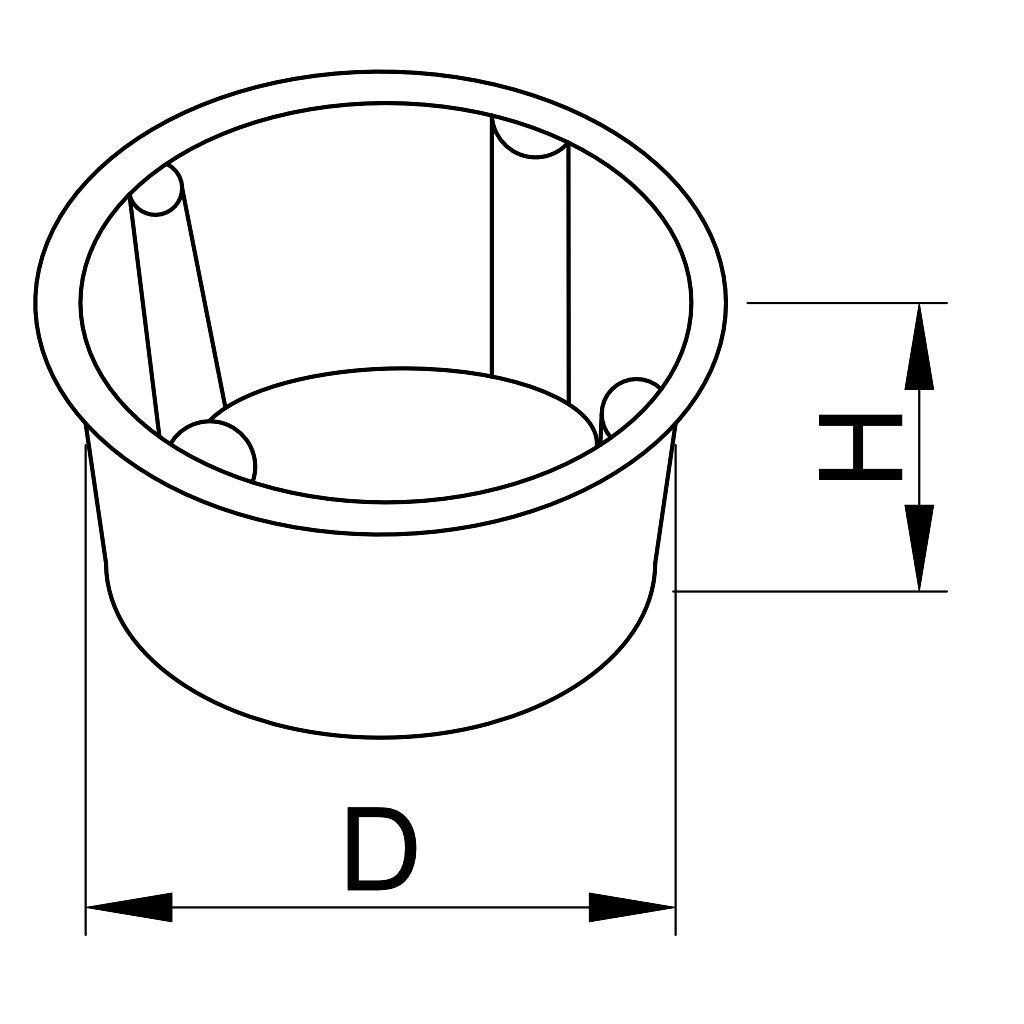 Tracon GD6021 Gipszkarton doboz,sima,fedél nélkül,narancssárga 65×45mm - Image 2