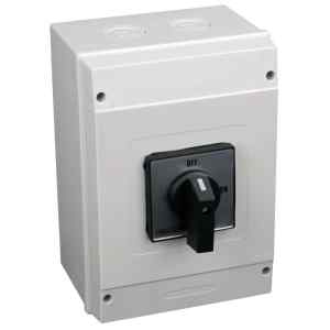 Tracon TS-10/3T65 Tokozott szakaszoló kapcsoló 400V,50Hz,100A,3P,30kW,88×88mm,IP65