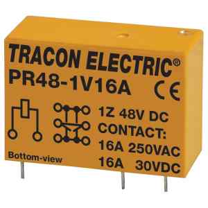 Tracon PR48-1V16A Print relé 48V DC / 1×CO