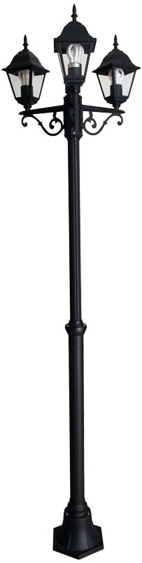 Tracon GARTRIE27 Kerti állólámpa,3 ágú 230VAC,50Hz,E27,max.3×60W,IP54,2,08m