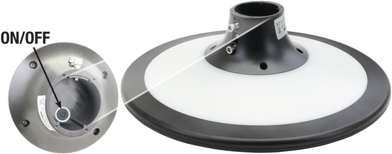 Tracon LSPL25W Napelemes parkvilágítás 20 W,4000 K,2100 lm,IP65,6,4 V 6000 mAh LiFePO4 - Image 2