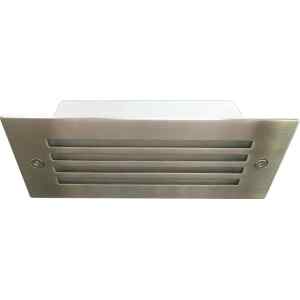 TRACON LVS02 LED süllyesztett fali lámpatest takaróráccsal, ezüst 110-240 VAC, 1,5 W, 100 lm, 3500 K, IP54, EEI=G