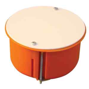 Tracon GD8021 Gipszkarton doboz,sima,fedéllel,narancssárga 80×45mm