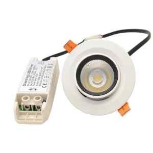Tracon DLCOBA10W Beépíthető álmennyezeti LED lámpatest,forgatható 200-240VAC,10 W,800 lm,4000 K,IP40,EEI=G