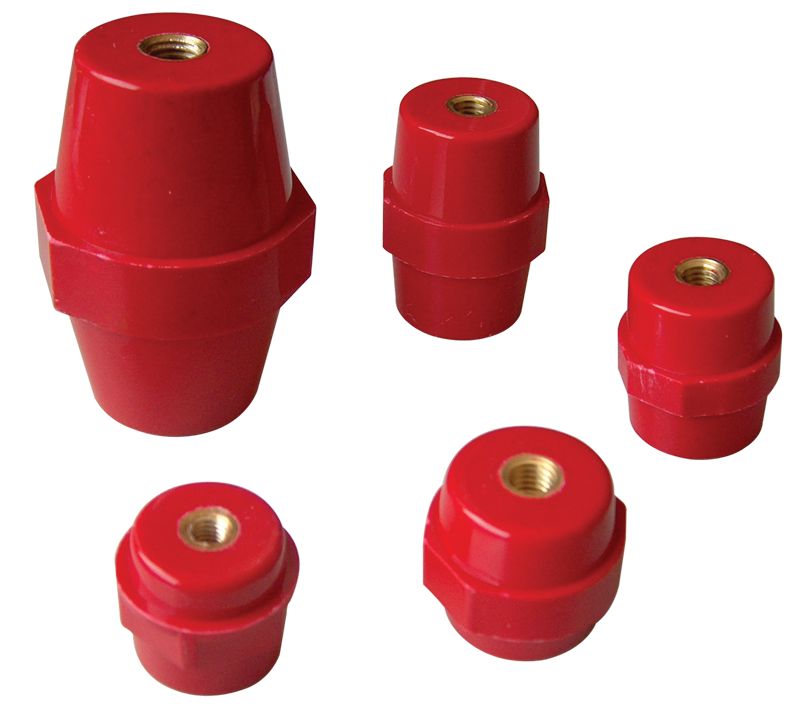 Tracon STS-51-10 Támszigetelő,piros H=51mm,M10