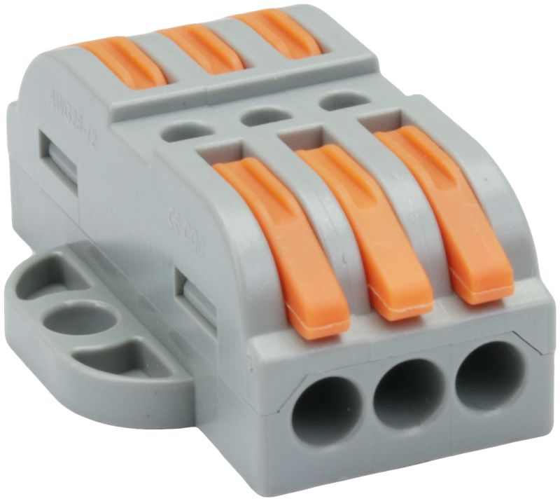 Tracon OVOFT33 Csavar nélküli vezetékösszekötő,toldó,nyitható 0,5-4mm²,32A,400VAC 3P