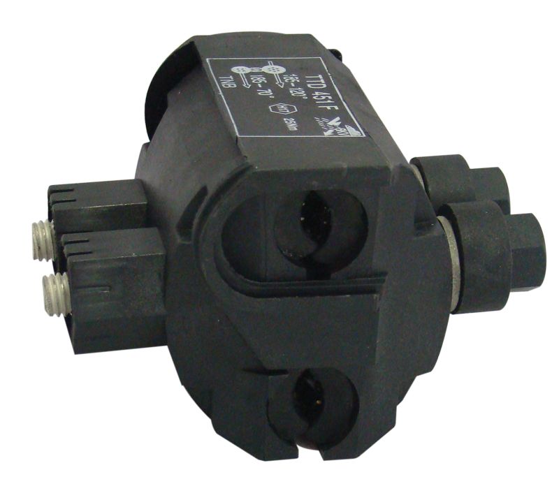Tracon TSZL6-4 Szigetelt légvezeték-leágazó,szakadófejes csavarral 120-185/70-185mm²,6kV,2xM8