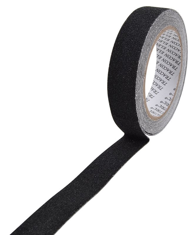 Tracon SRTB25 Csúszást csökkentő szalag,fekete 5m × 25mm