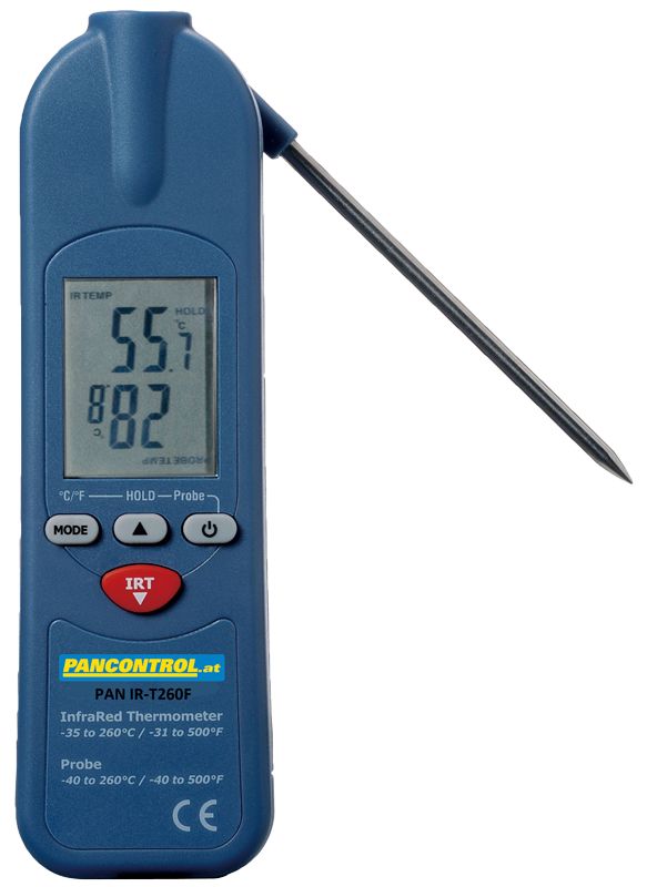 Tracon PANIR-T260F Infra hőmérő kiegészító beszúrószondával -40°C +260°C