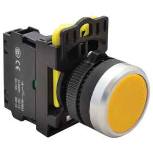 Tracon NYG3-Y Egyszerű nyomógomb,sárga 1×NO,5A/230V AC-15,IP65