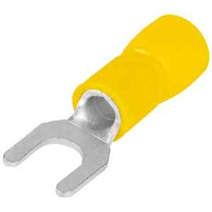 Tracon SV3 Szigetelt villás saru,ónozott elektrolitréz,sárga 6mm²,M3,PVC