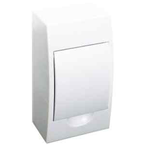 Tracon EDFKN-4/1 Falon kívüli elosztódoboz,fehér ajtóval,N/PE sínnel 1×4 modul,IP40